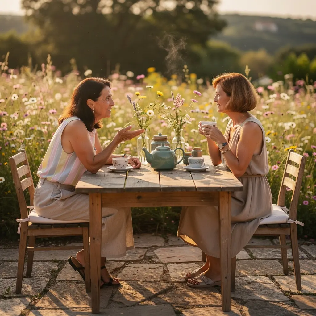 Kreativna prezentacija raznih okusa čaja na prirodnom platnu.