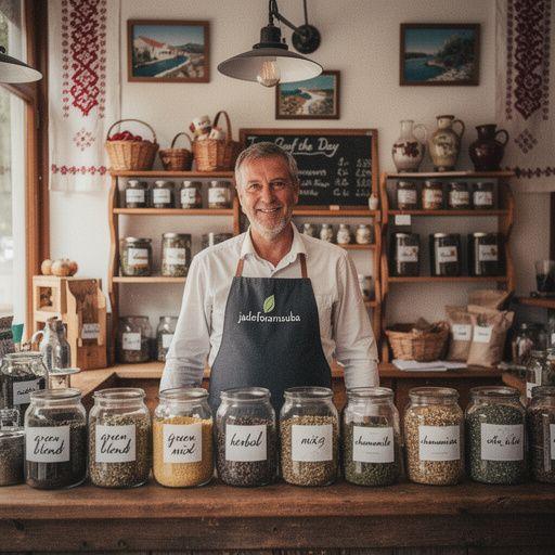 Zeleni čaj s mirisom mente u elegantnoj šalici.