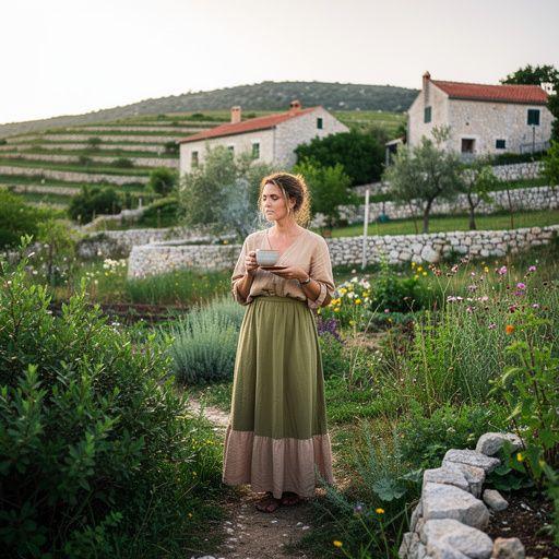 Sušene ljekovite biljke u drvenoj posudi, spremne za pripremu čaja.